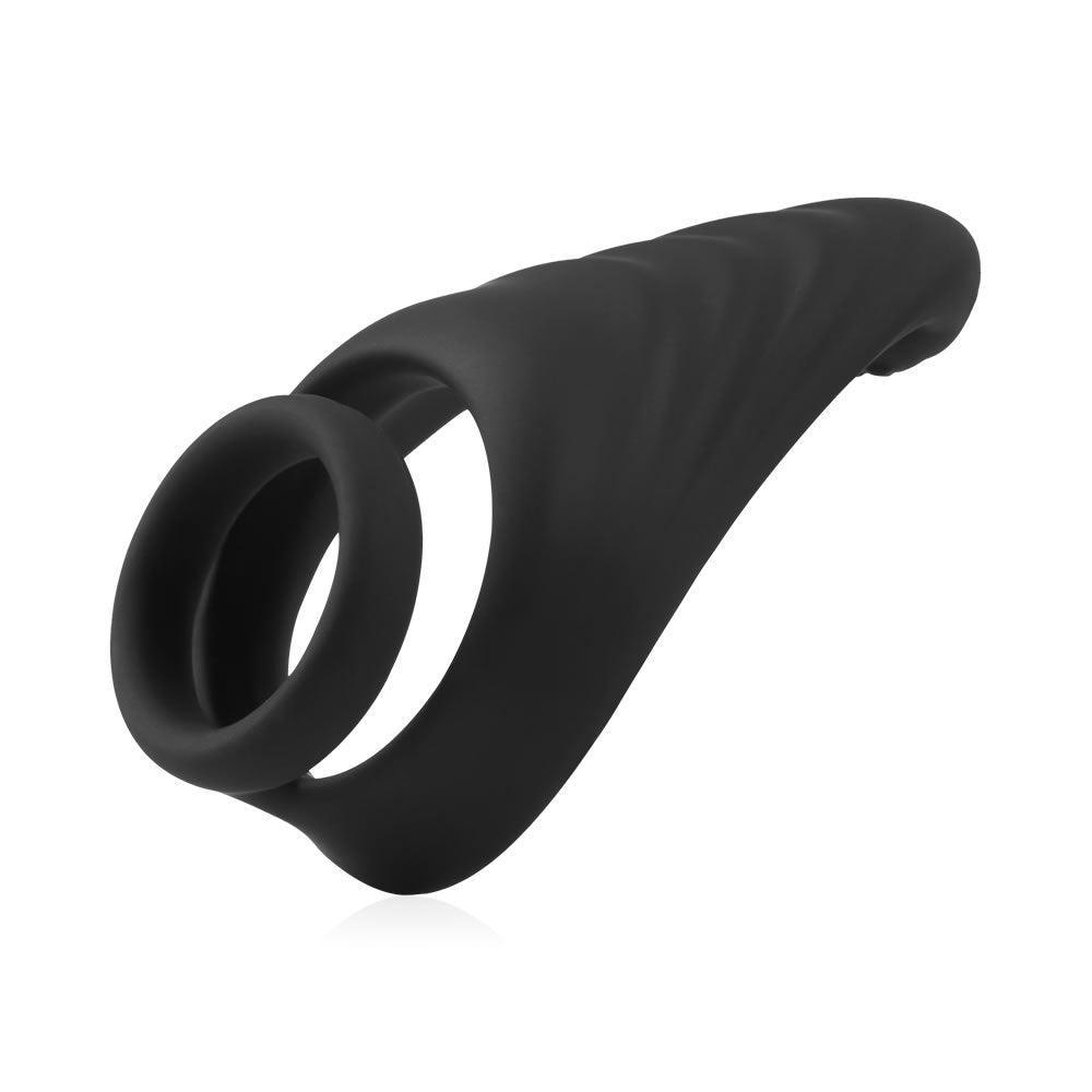 Silicone Erection Enhancing Dual Dick Ring with Taint Teaser - Boost Your Pleasure - Xoxomoving