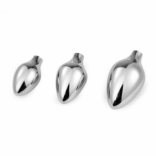 Silver Bullet - 3PCS Anal Plug with Cock Ring - Xoxomoving