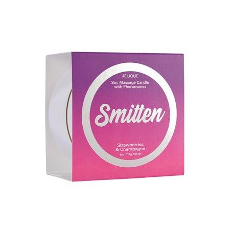 Jelique Smitten Pheromone Massage Candle Smitten Strawberry & Champagne 4 oz/113 g - Xoxomoving