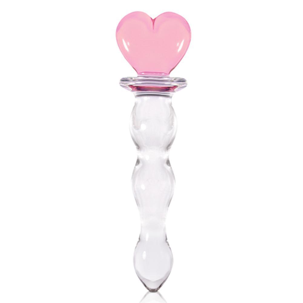 Smooth Borosilicate Glass Dildo 7.87" for Temperature Play