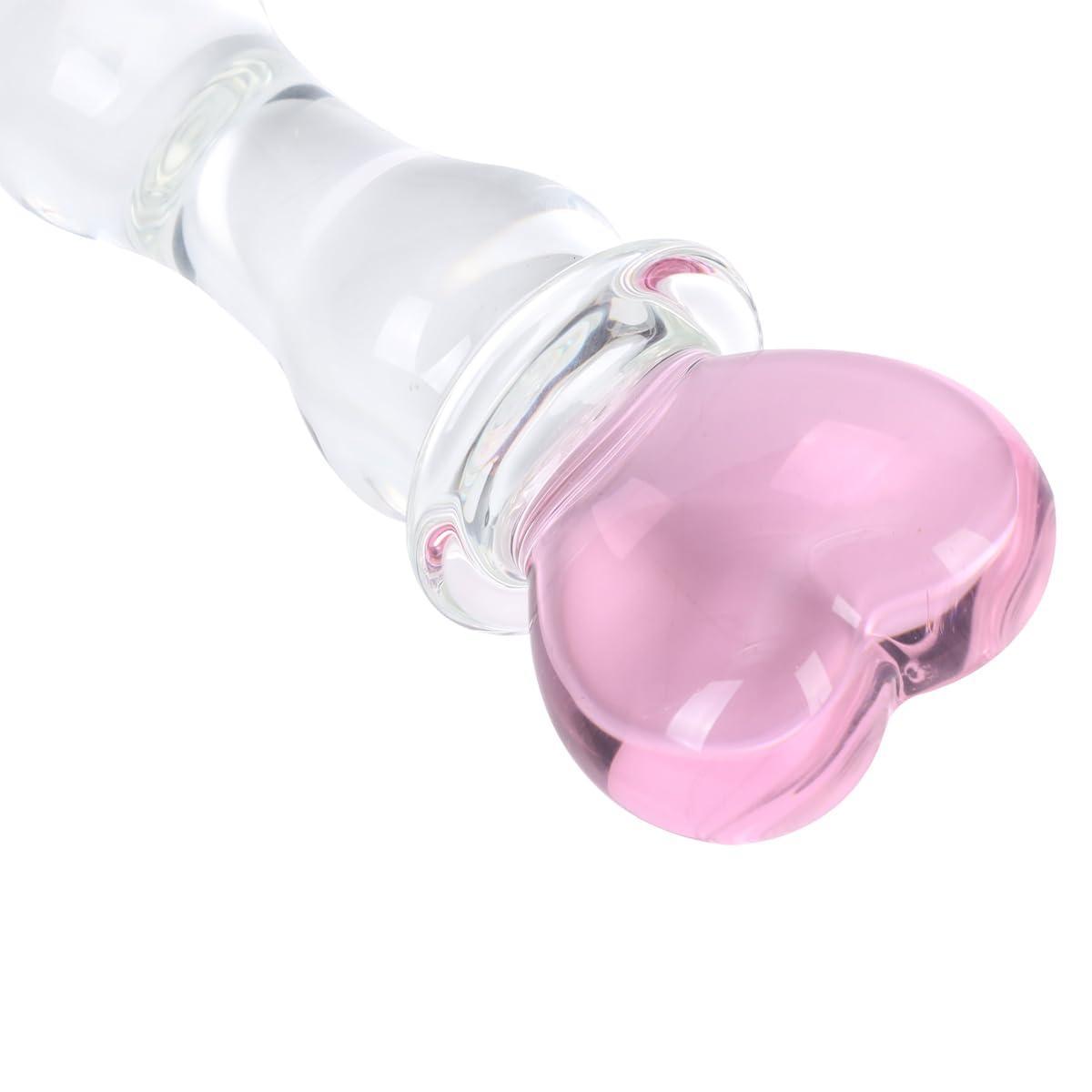 Smooth Borosilicate Glass Dildo 7.87" for Temperature Play