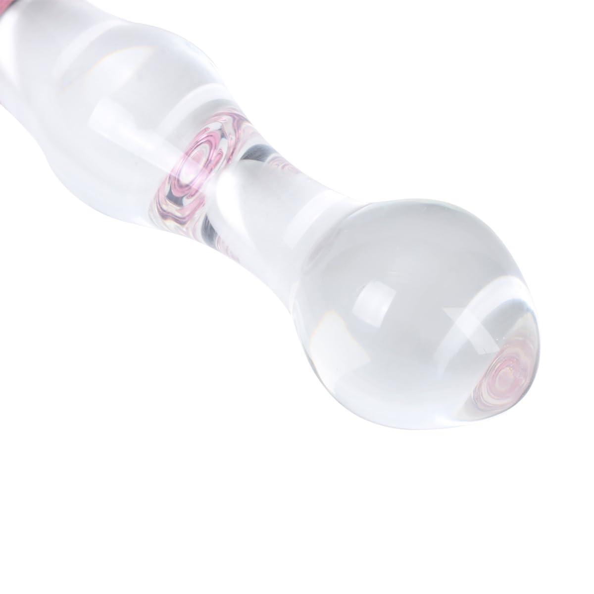 Smooth Borosilicate Glass Dildo 7.87" for Temperature Play