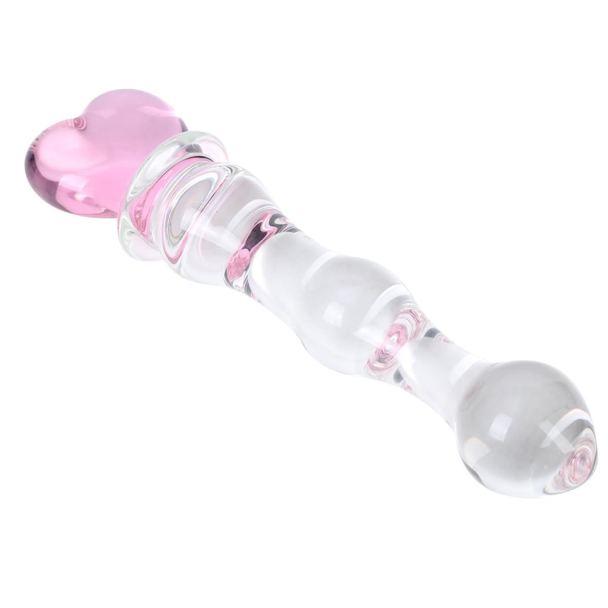 Smooth Borosilicate Glass Dildo 7.87" for Temperature Play