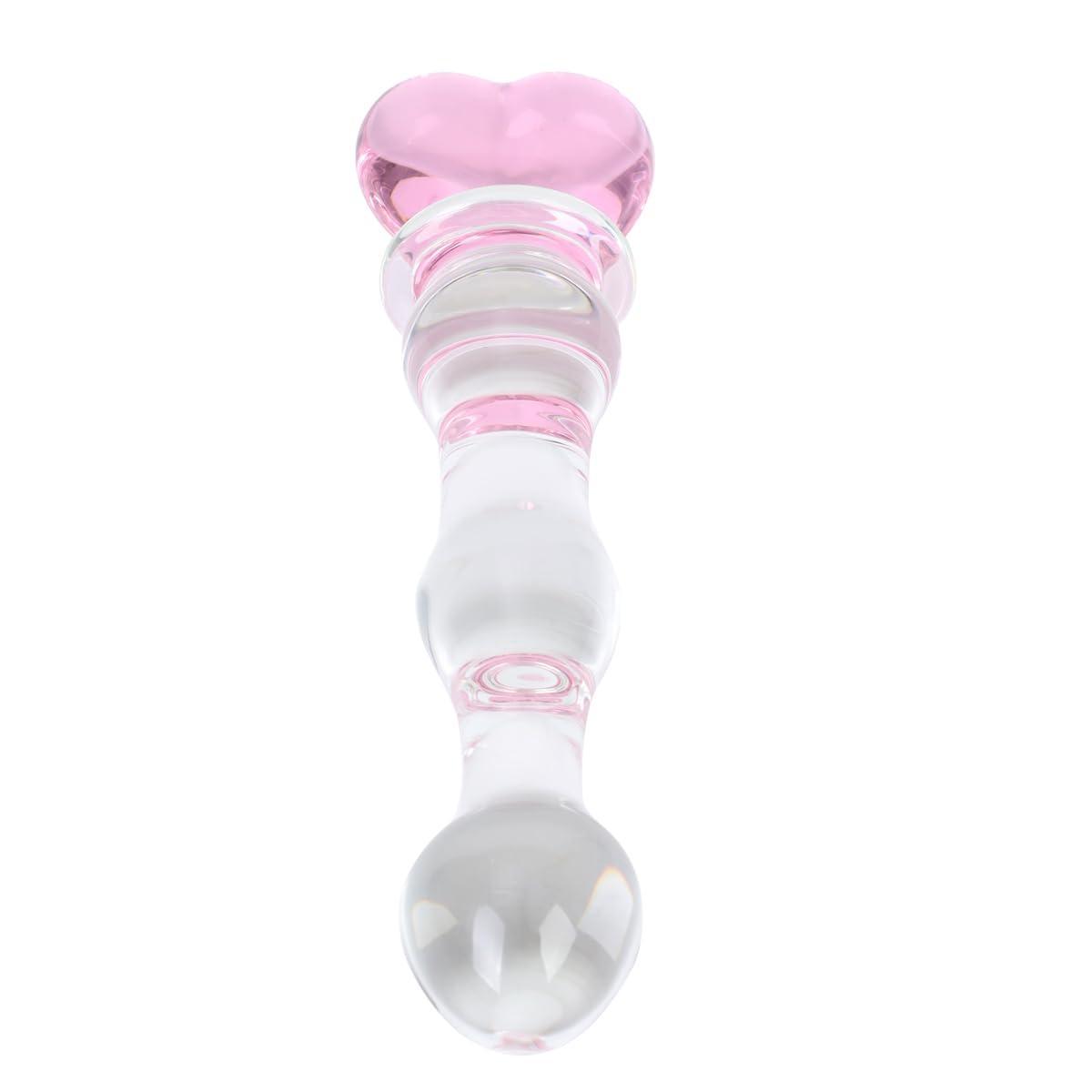 Smooth Borosilicate Glass Dildo 7.87" for Temperature Play