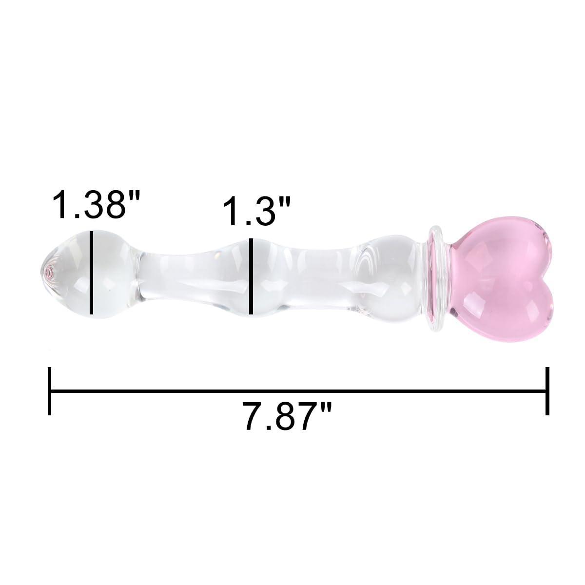 Smooth Borosilicate Glass Dildo 7.87" for Temperature Play