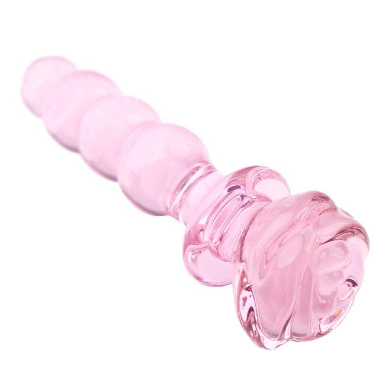 Smooth Glass Rose Anal Plug - Xoxomoving