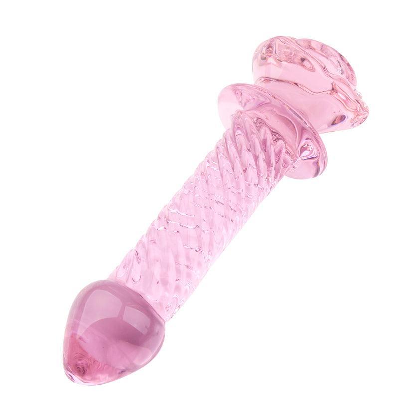 Smooth Glass Rose Anal Plug - Xoxomoving