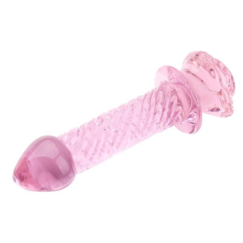 Smooth Glass Rose Anal Plug - Xoxomoving