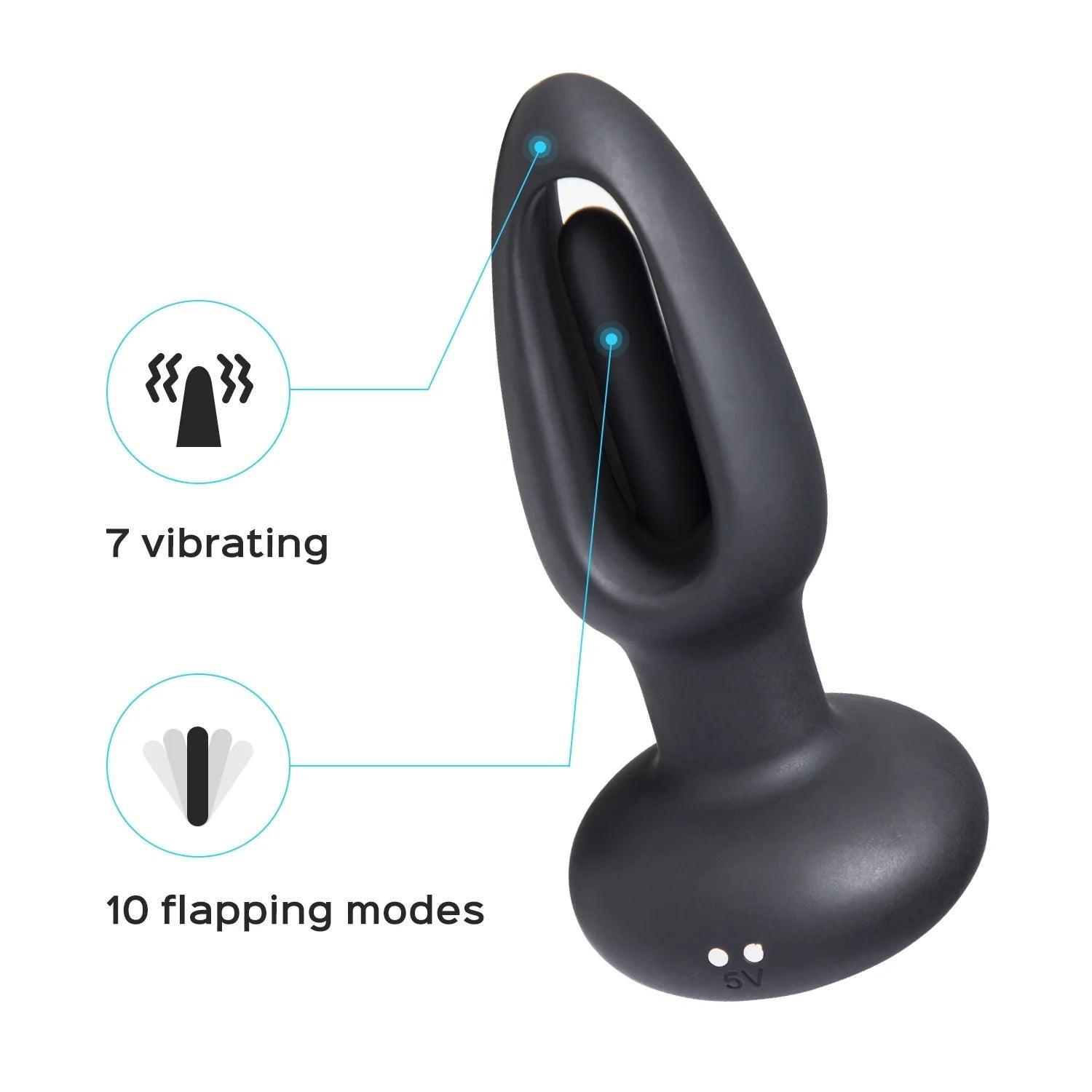 SNUGGY Flapping Butt Sex Toy Vibrating Anal Plug - Xoxomoving