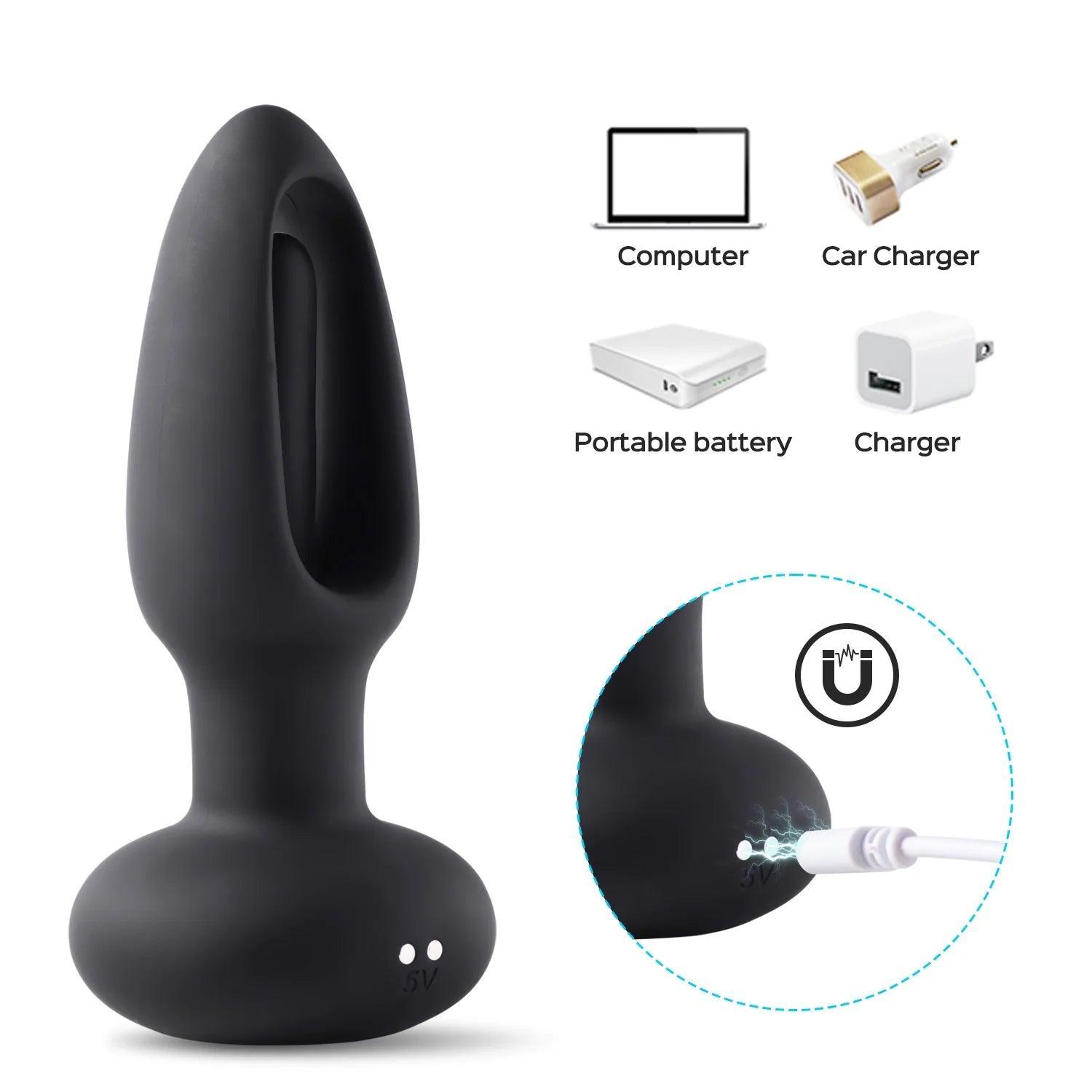 SNUGGY Flapping Butt Sex Toy Vibrating Anal Plug - Xoxomoving