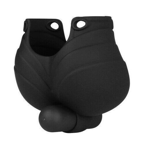 Soft Silicone 10-Speeds Vibration Scrotum Cap Cock Ring - Xoxomoving