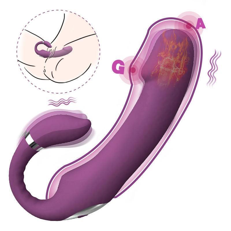 Sophia-3 IN 1 Heating Purple Vibrator Clit Rubbing Massager - Xoxomoving