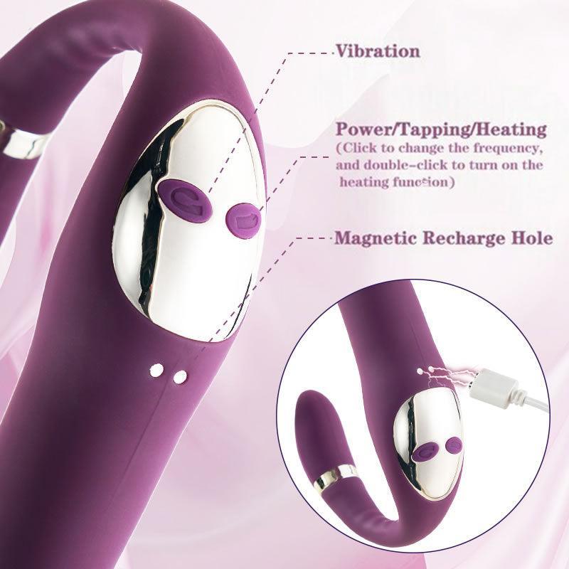 Sophia-3 IN 1 Heating Purple Vibrator Clit Rubbing Massager - Xoxomoving