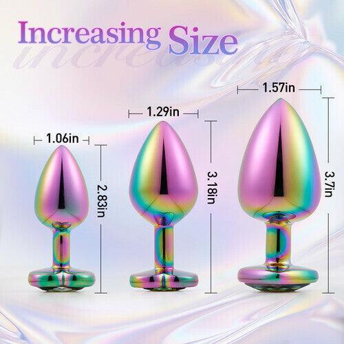 Sparkling Pleasure: Felton Laser Color Diamond Anal Plug Set - Xoxomoving