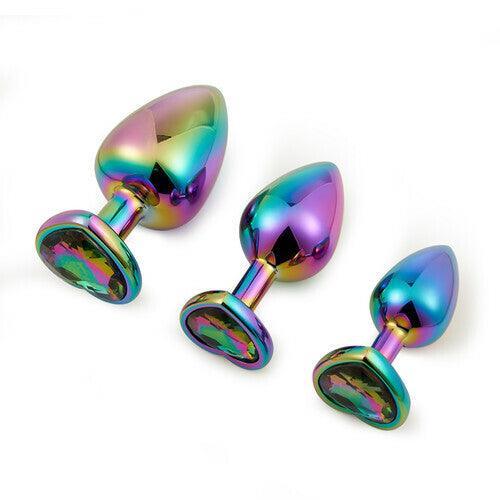 Sparkling Pleasure: Felton Laser Color Diamond Anal Plug Set - Xoxomoving