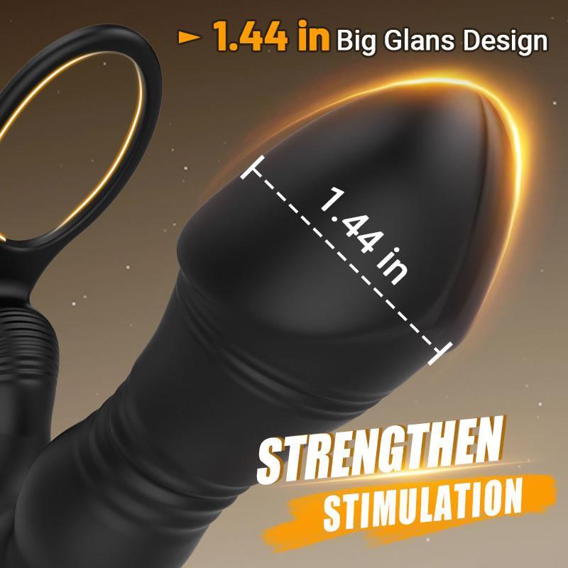 SPY 8 Thrusting & Vibrating Prostate Massager with 1.44 Inch Glans - Xoxomoving