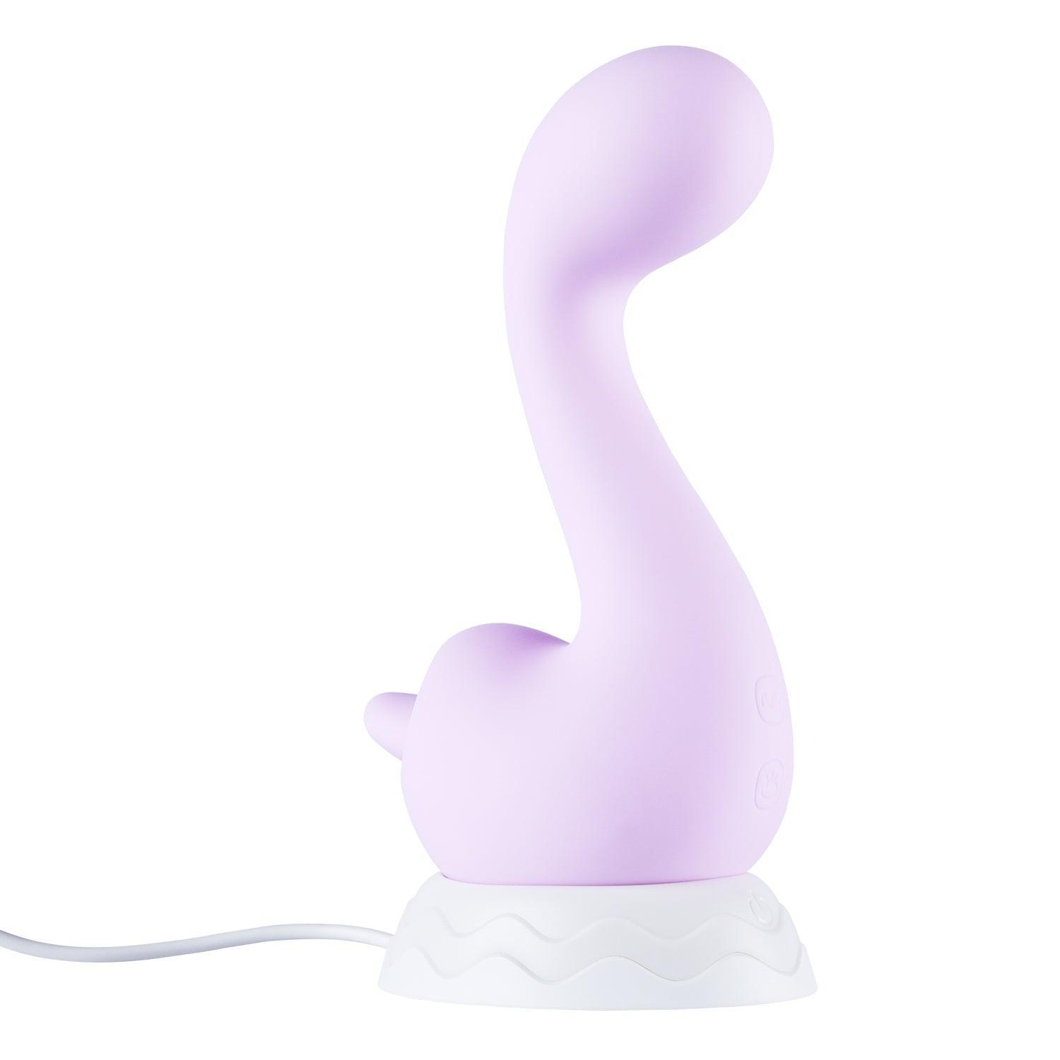 Swan Double-Ended Licking Vibrator - Versatile G-Spot and Clit Stimulator - Xoxomoving