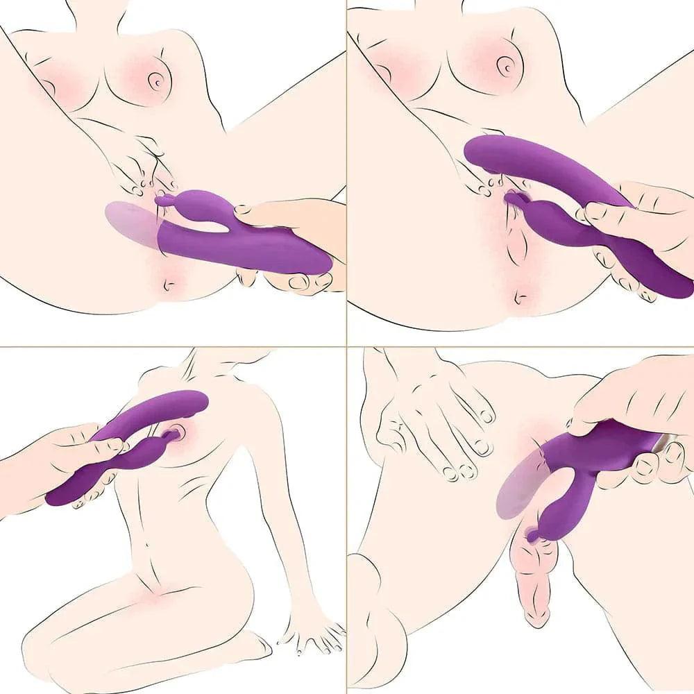 Sweetie Rabbit Vibrator - Clitoral Fireworks and G-Spot Stimulation - Xoxomoving