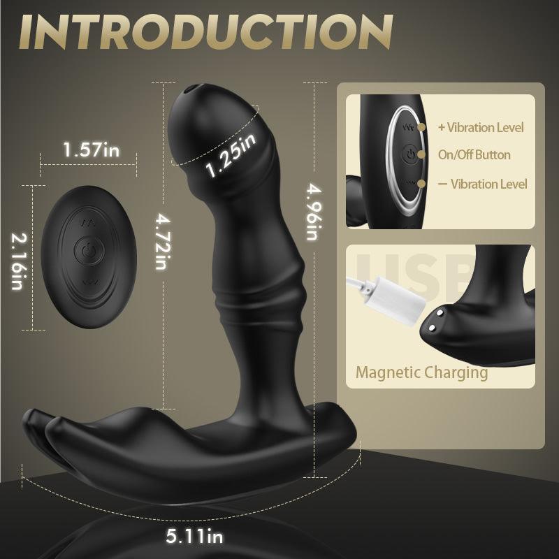 Tango - Variable Speed Vibrating Male Prostate Toy with 180° Adjustable Shaft - Xoxomoving