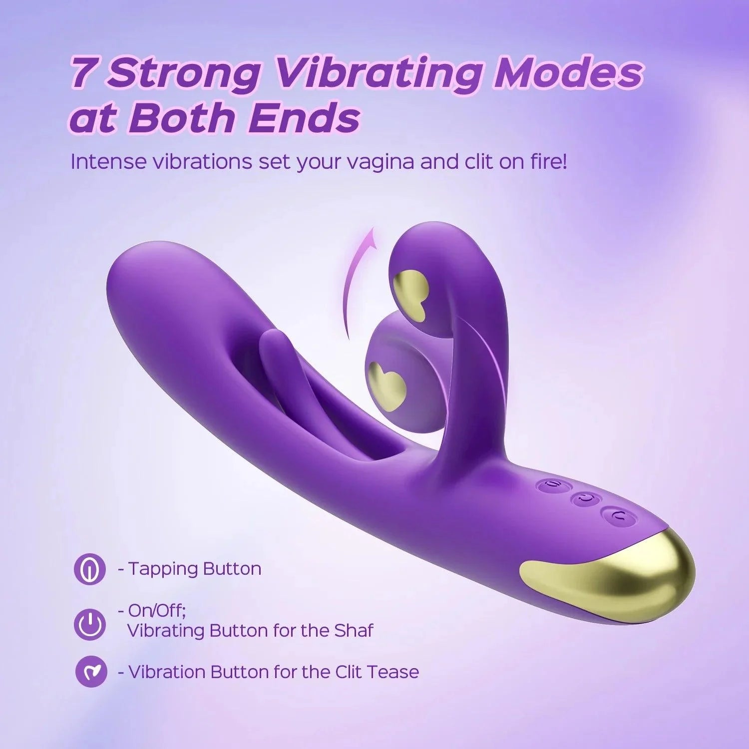 Tapping G-Spot Vibrator with Flexible Clitoral Stimulator - Xoxomoving