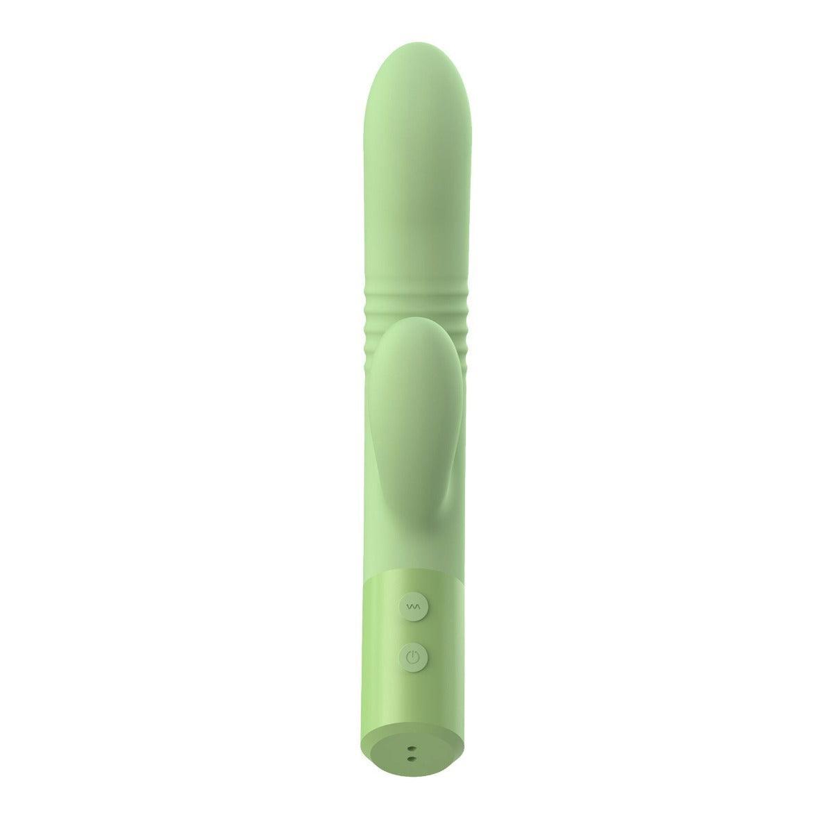 The Coelho - Telescopic Thrusting Silicone Rabbit Vibe with Charging Stand - Xoxomoving