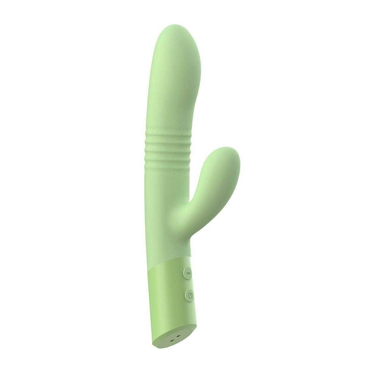 The Coelho - Telescopic Thrusting Silicone Rabbit Vibe with Charging Stand - Xoxomoving