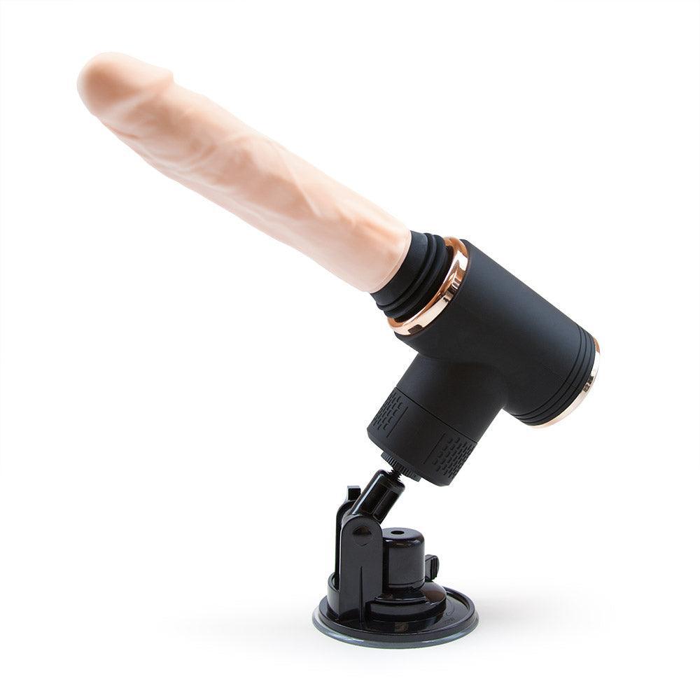 Thrusting Vibrating Heating Dildo - Realistic G-Spot Stimulator with Suction Cup - Xoxomoving