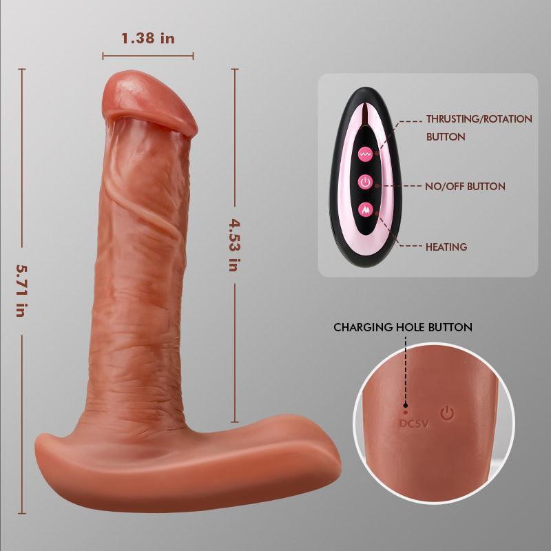 Thrusting Heating Remote Control Dildo Prostate Massager | Ultimate Pleasure Awaits - Xoxomoving