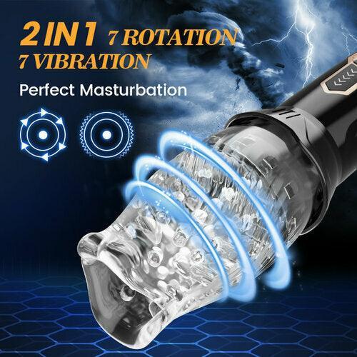 Tornado Handheld 5 Rotating 10 Vibrating Masturbation Cup - Xoxomoving