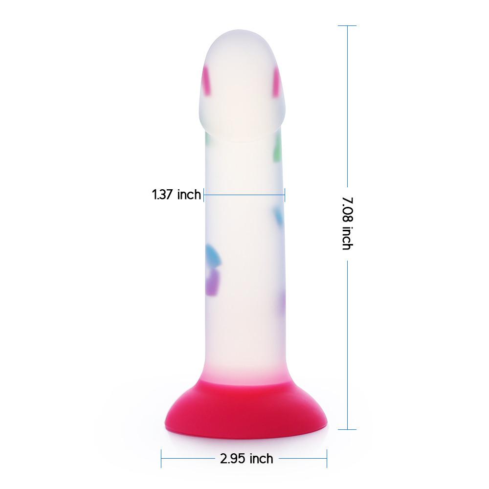 Heart Dildo Curved Glow Stick Sex Toy Xoxomoving