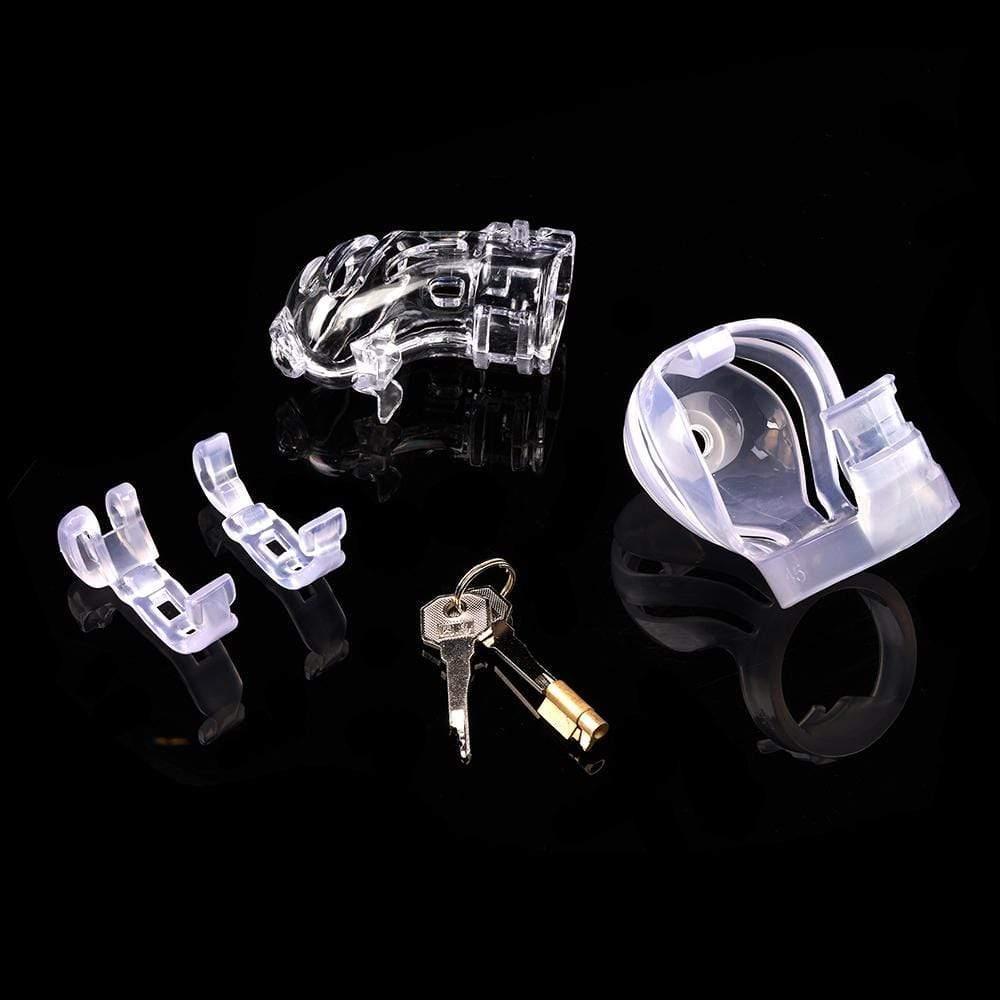 Transparent Air-Permeable Lockable Slave Safe Chastity Cage - Xoxomoving