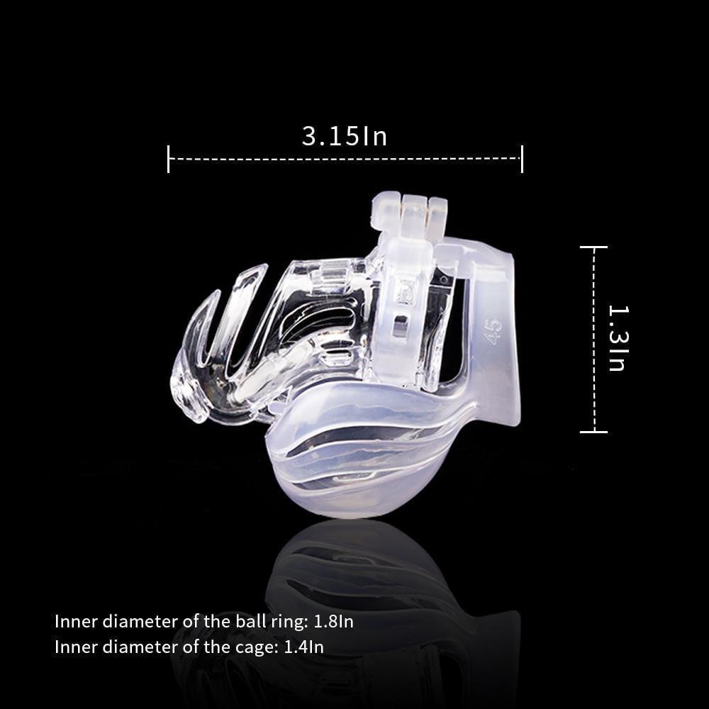 Transparent Air-Permeable Lockable Slave Safe Chastity Cage - Xoxomoving