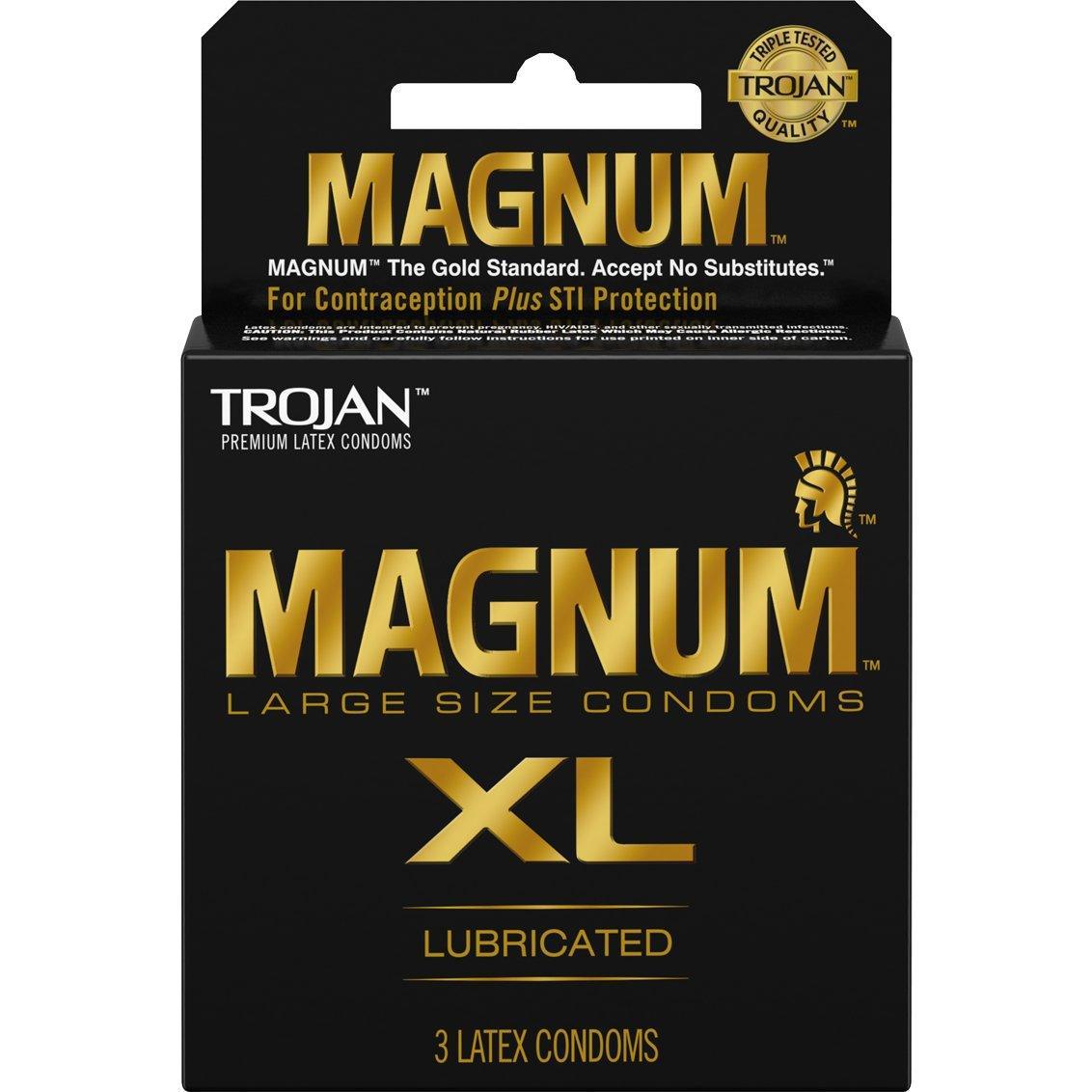 Trojan Magnum XL Lubricated Condoms - 3 Pack & 12 Pack Available! - Xoxomoving