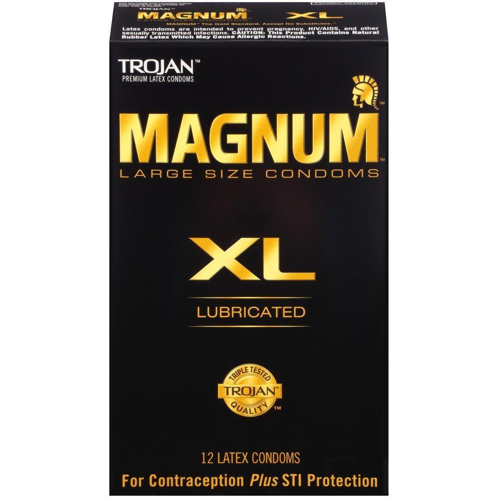 Trojan Magnum XL Lubricated Condoms - 3 Pack & 12 Pack Available! - Xoxomoving