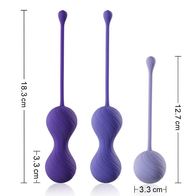 Twin Ball Postpartum Recovery 3-Piece Set 0.09 lbs/0.18 lbs/0.22 lbs Vaginal Training Kegel Balls - Xoxomoving