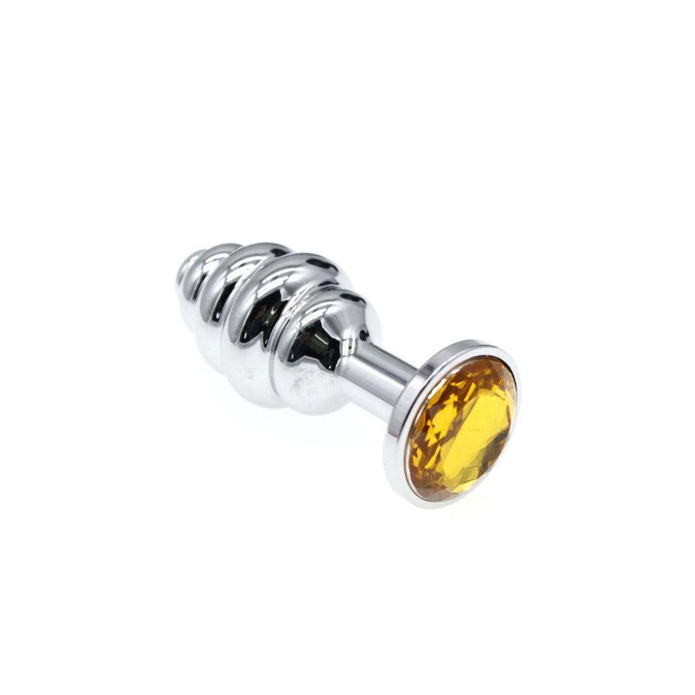 Twisted gem Jeweled metal butt plug - Xoxomoving