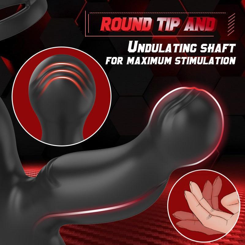 U-GONSER 3-IN-1 Prostate Massager: 11 Vibrations & Dual Penis Ring - Xoxomoving