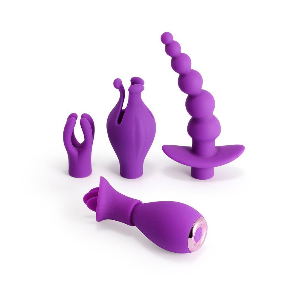 Ultimate Pleasure Kit: Clit Rubbing Nipple Vibrator with Vibrating Anal Beads - Xoxomoving