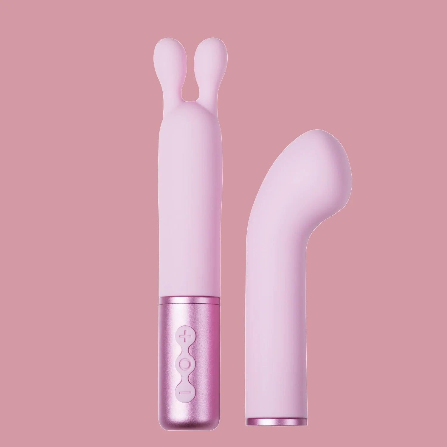 Ultimate Pleasure with The Naughty Collection Interchangeable Heads Vibrator - Xoxomoving