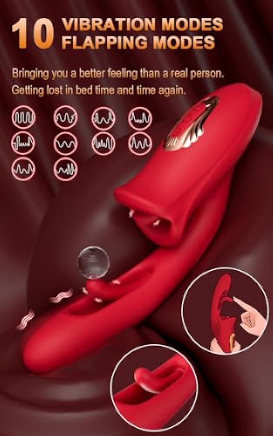 Lips Clit Toy for Solo or Couple's Play - Mimic Oral Sensation - 20 Vibration Settings - Xoxomoving