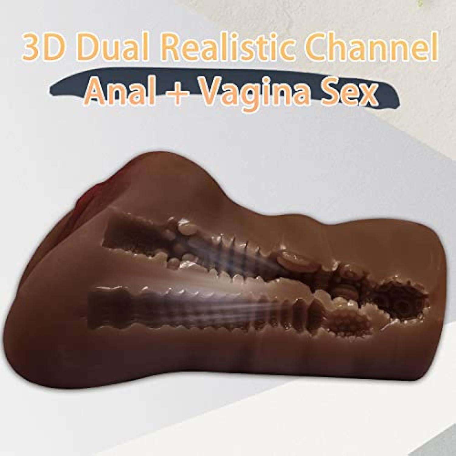 Male Masturbator 650G - Realistic Pocket Pussy with Clitoral and Anal Channels - Xoxomoving