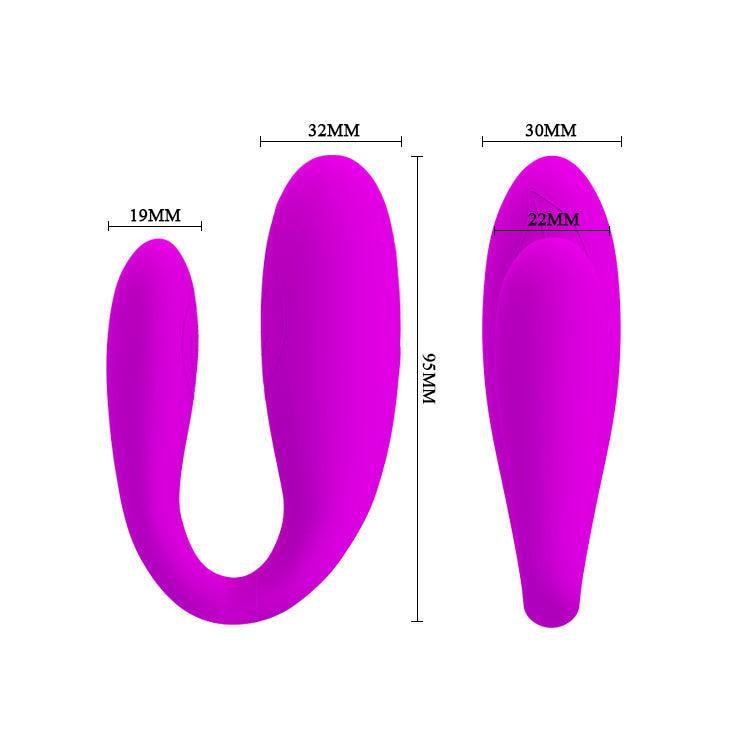 Unity g-spot and clitoral vibrator C-shape vibrator for couples - Xoxomoving