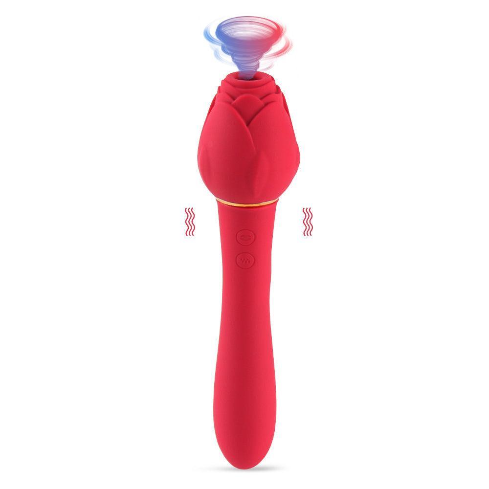 Upgraded Rose Clitoral Licking G Spot Vibrator - 2-in-1 Dual Stimulation - Xoxomoving