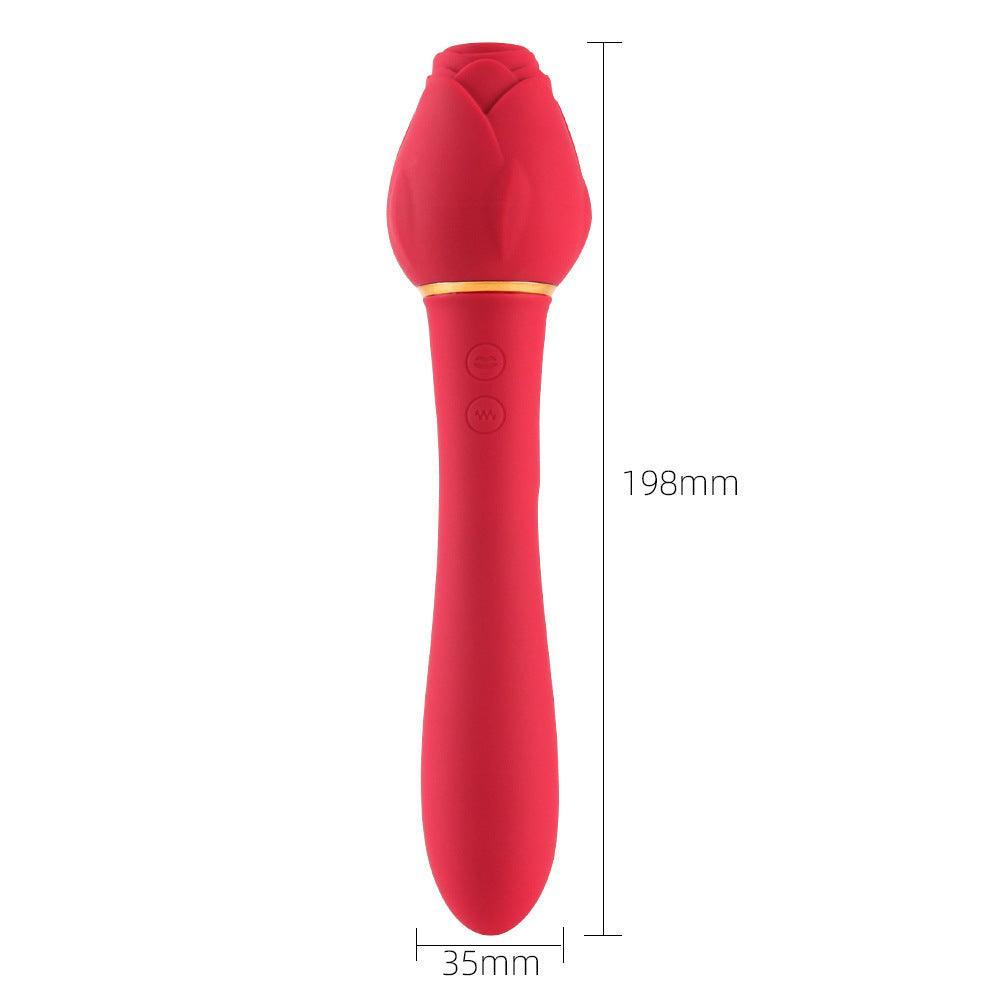 Upgraded Rose Clitoral Licking G Spot Vibrator - 2-in-1 Dual Stimulation - Xoxomoving