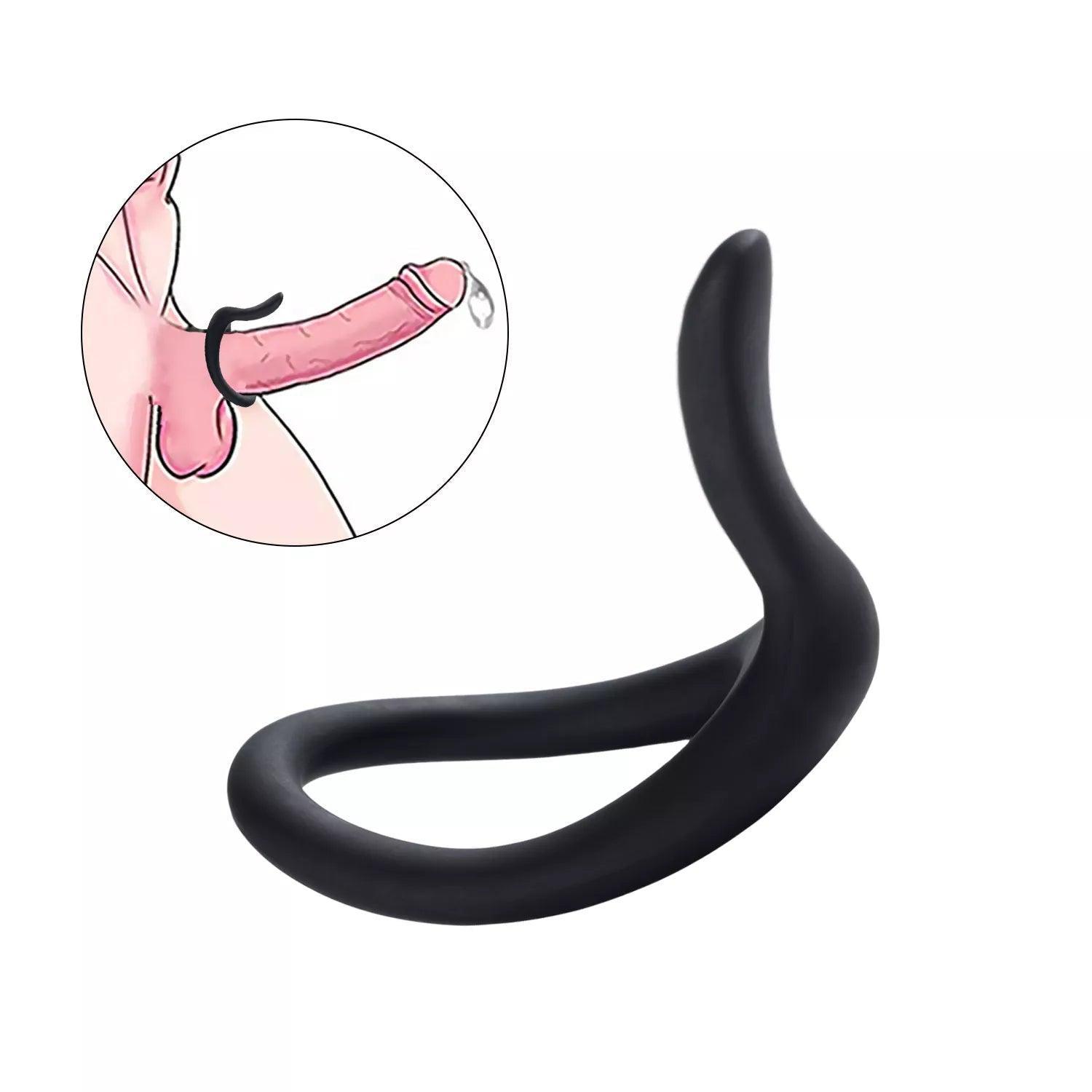 Uri - Black Penis Cock Ring Male Enhancer - Xoxomoving