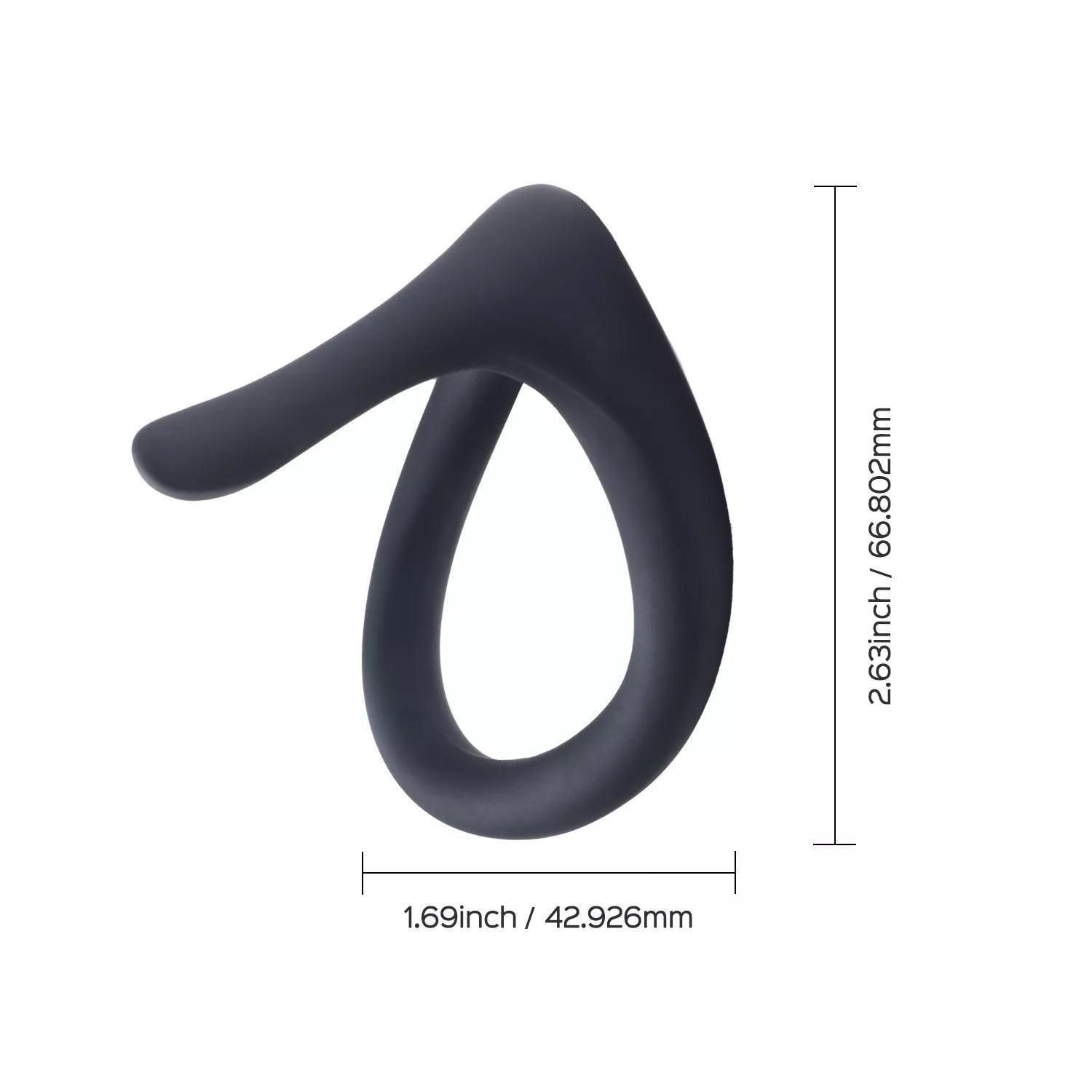 Uri - Black Penis Cock Ring Male Enhancer - Xoxomoving