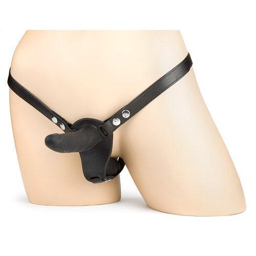 Dual Dildo Harness with Adjustable Vegan Leather Straps - Xoxomoving