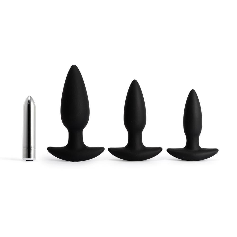 Vibrating Anal Plug Set - 3 Sizes, 10 Vibration Modes - Xoxomoving