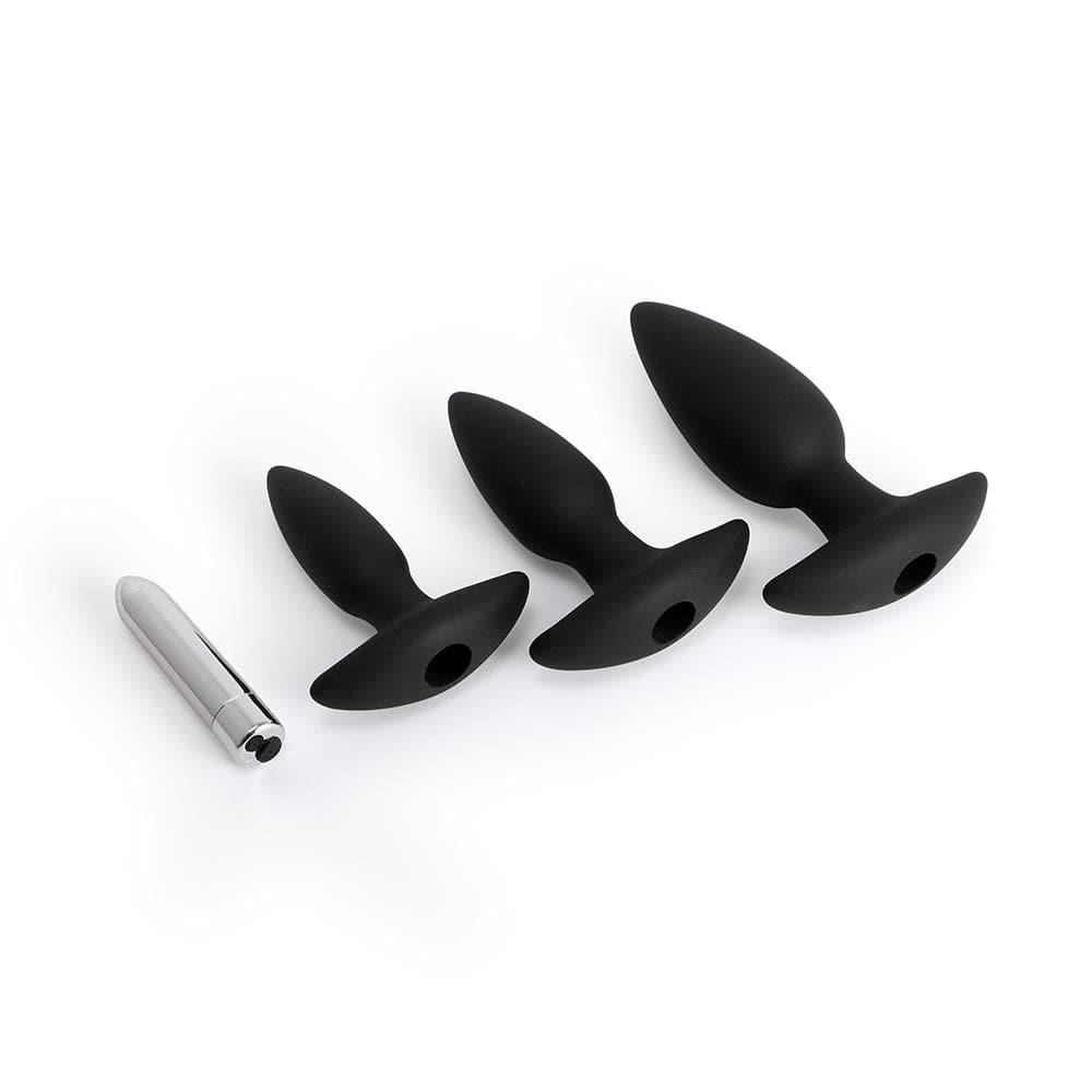 Vibrating Anal Plug Set - 3 Sizes, 10 Vibration Modes - Xoxomoving