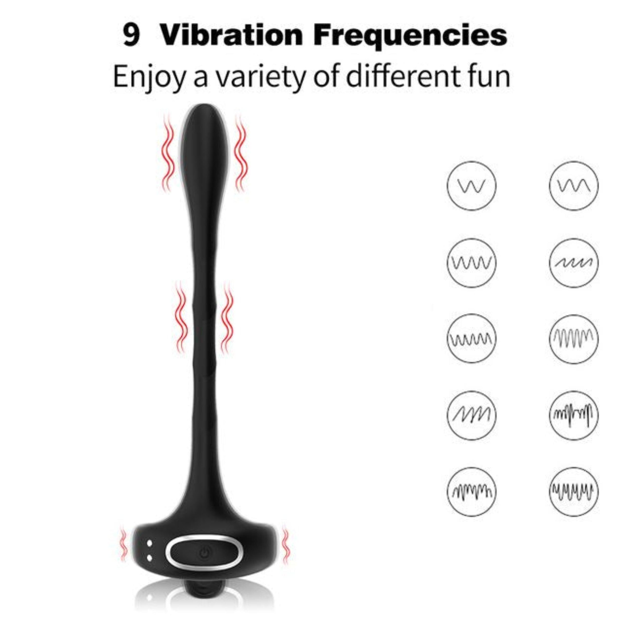 Vibrating Prostate Locking Cock Ring with Clit Tickler - Xoxomoving